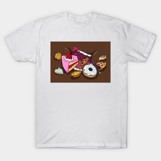 Bakery Glutton Facemask (dark skin) T-Shirt